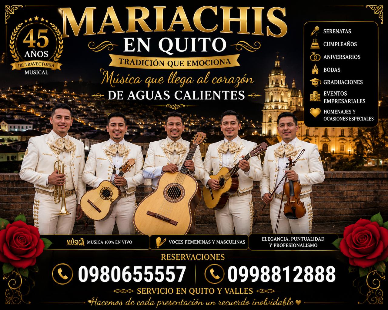 Mariachi Garibaldi durante una celebración
